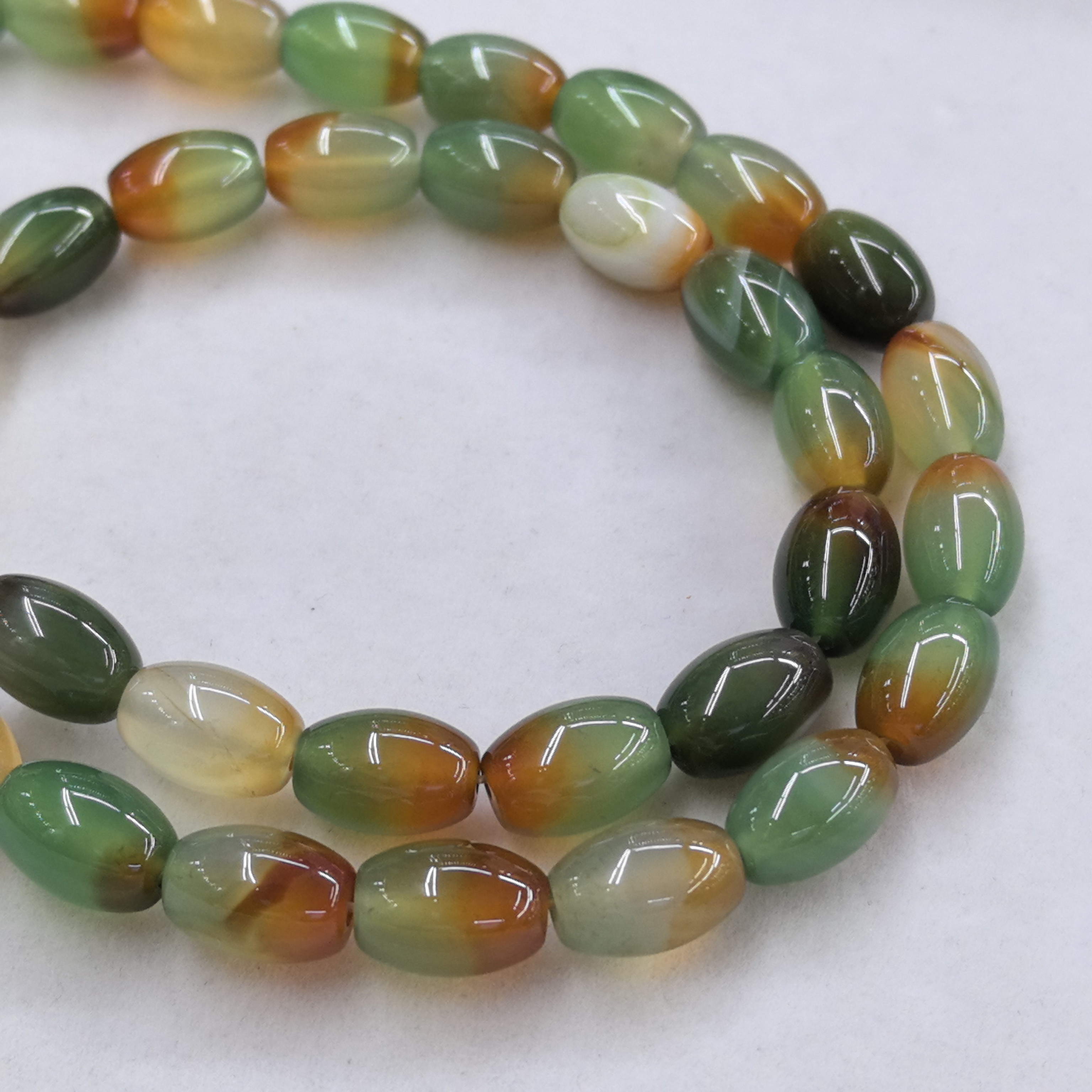 32pcs 12mm x 8mm peacock agate beads pre drilled holes Temu Bahrain