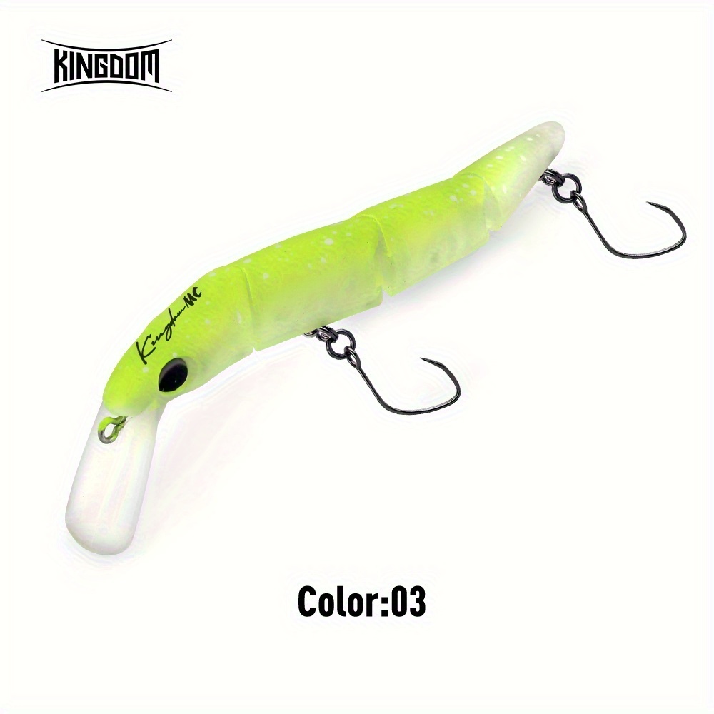 E-shop Stk. Multi-Section Minnow Hard Bait aus ABS, simuliert lebendige Fische, Schwimmaktion, geeignet für Unterwasser und untere Schichten, ideal zum