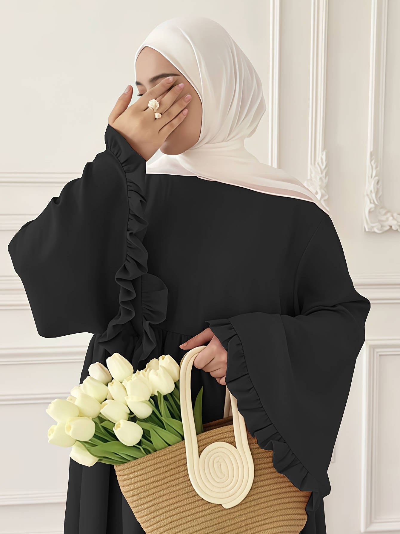 fashion dress hijab Simple Jeans Casual Dress main image 1