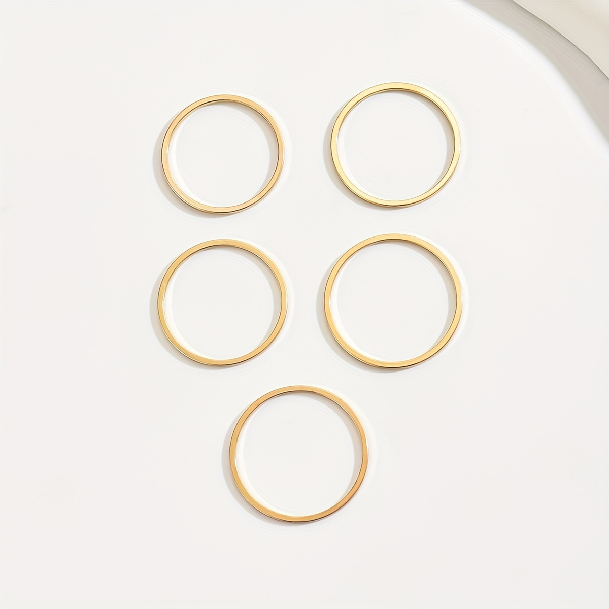 5Pcs Set Plain Rings Minimalist Jewelry