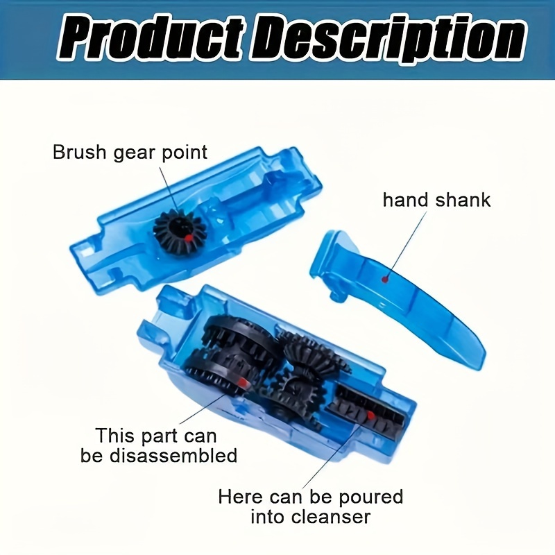 1件便携式自行车链条清洗器，自行车工具，骑行装备维护配件 商品详情 1