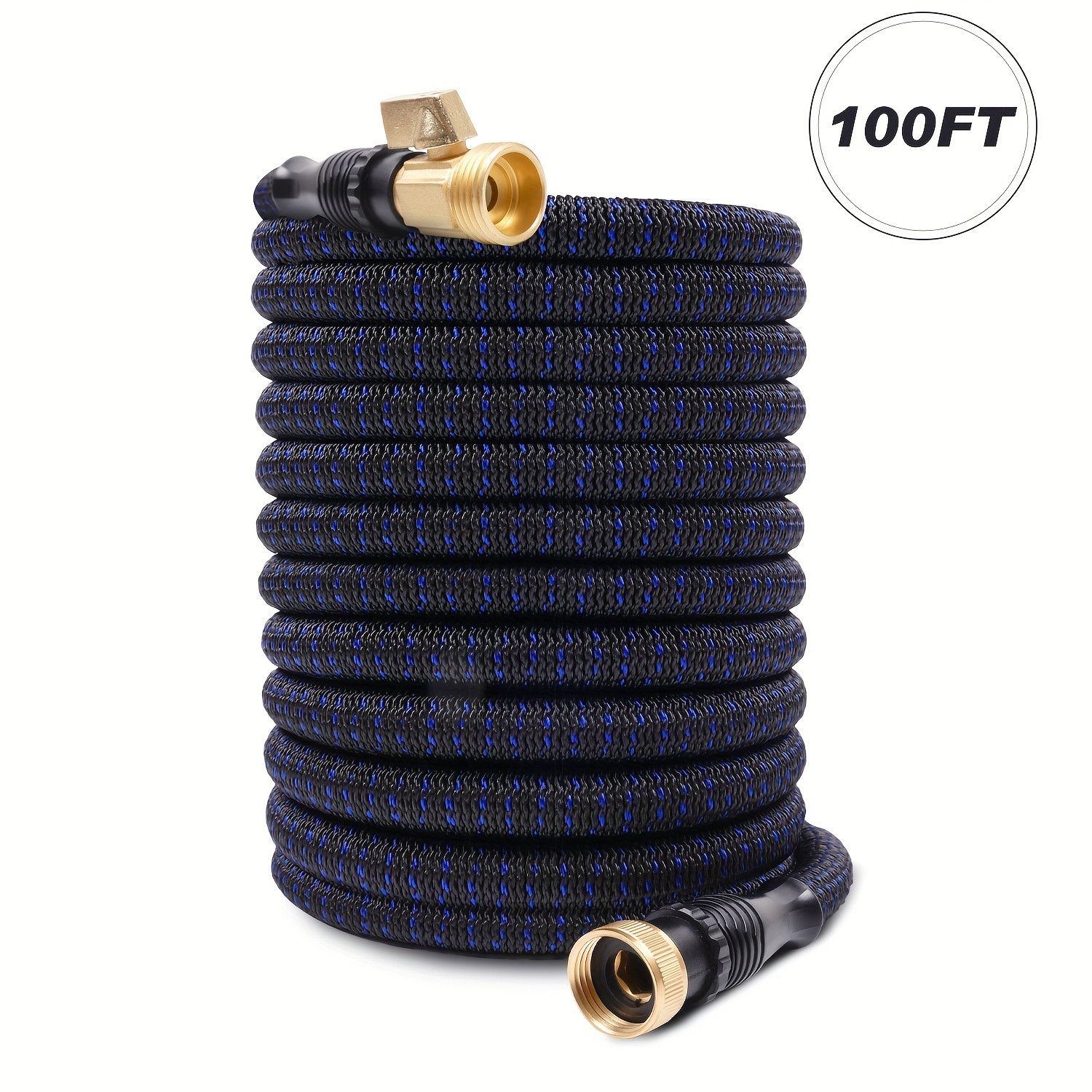 

Garden Hose 100ft Expanding Water Hose, 3/4" Solid Brass Connector, Flexible Garden Hose For Watering & Washing