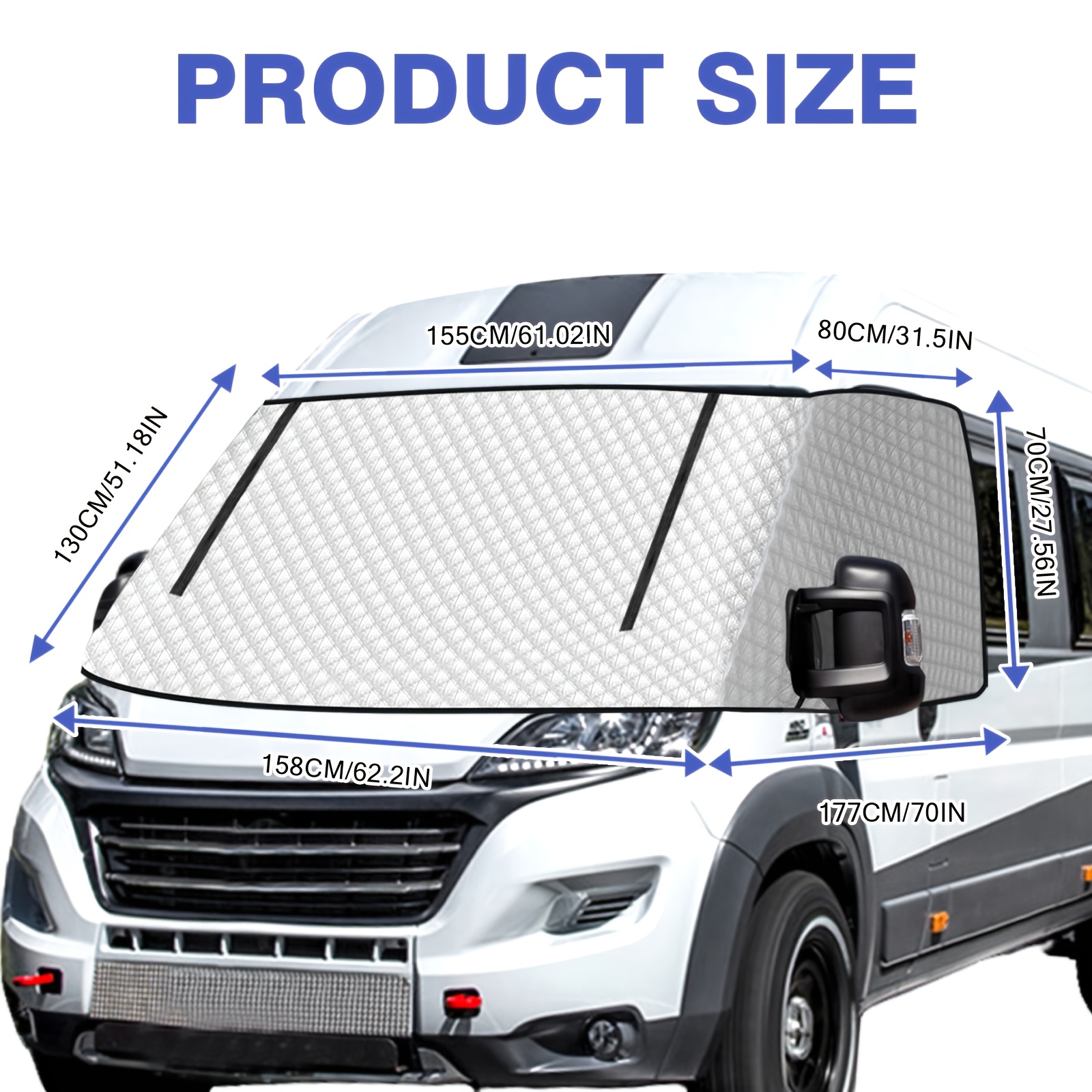 For Rv Heat Insulation Sunshade (zippered, With Storage Bag), Rv Heat Insulation Film, Durable Heat Insulation Mat, Reduces Interior Temperature To Protect Internal Equipment