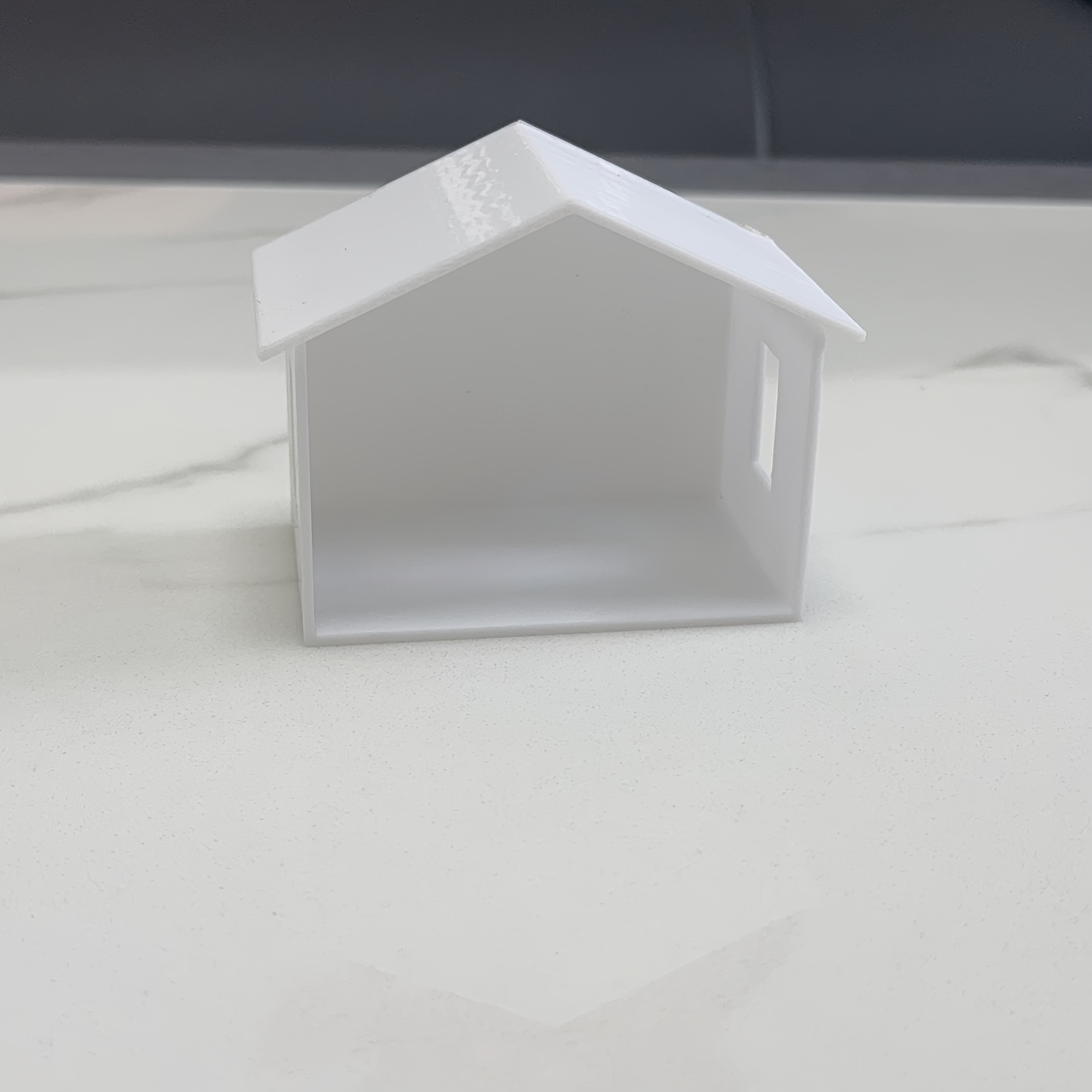 TEMU Miniature Hollow House-shaped Model, 1pc Molded Wear-resistant Plastic Material, Simple Ins-style Handmade Scene, Dollhouse Miniature Setting,