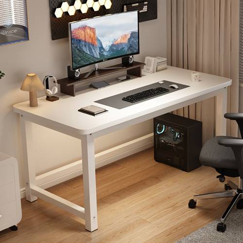 basic computer workstation home gaming desk sleek table elongated study desk student writing surface rectangular office furniture