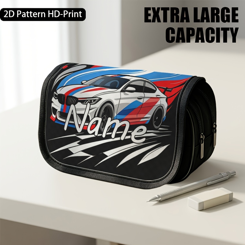 TEMU Une Trousse à Crayons Personnalisée, de la Vitesse, Pochette Porte-Stylo Organisateur pour Fournitures de Bureau, Accessoires de Bureau, de