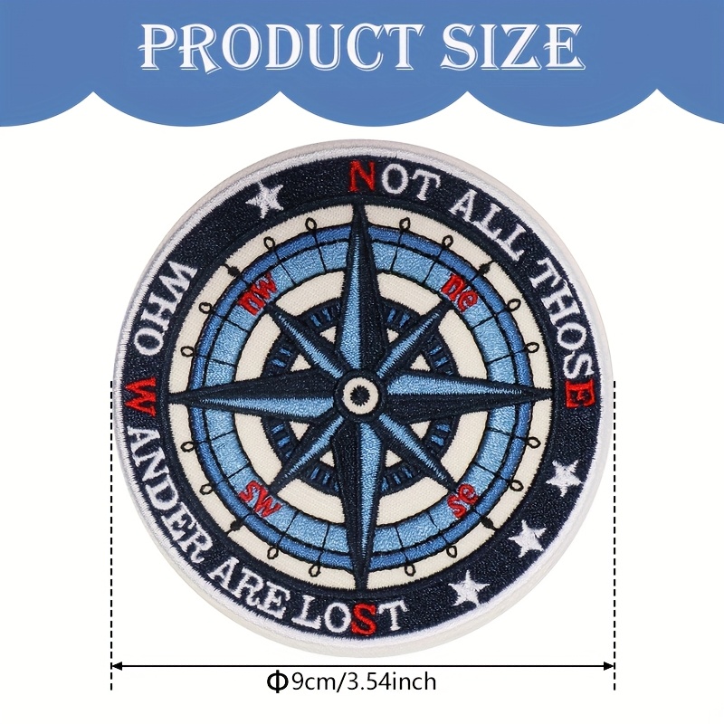 2d Flat 1pc Round Embroidered Patch Iron-on/sew-on Appliques For Clothes, Jackets, Shoes, Hats, Backpacks, Luggage Decorative Patches Detailed Embroidery Adventure Outdoor Hiking Decorative Appliques