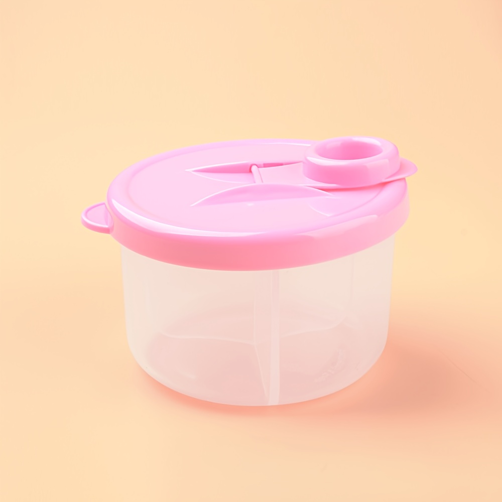 One-piece Three-compartment Set, Milk Powder Dispenser, Portable And Detachable 300ml Large-capacity Storage Container, Travel Milk Powder Preparation