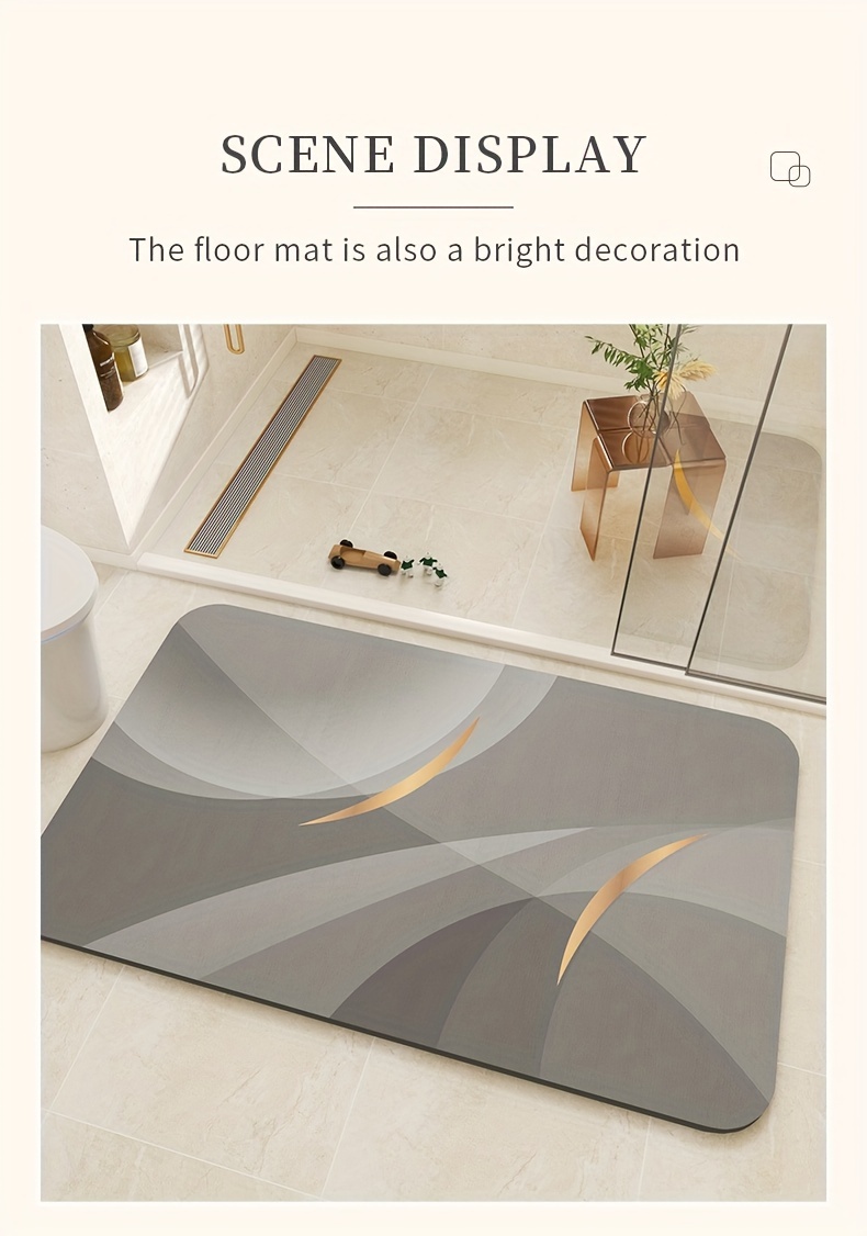   luxury bathroom mat quick dry non slip super absorbent floor rug for shower bathtub entryway   Product details 8