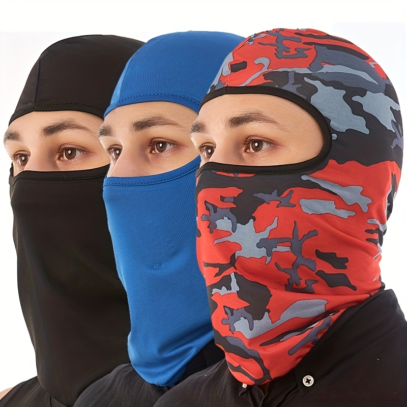 

3-pack Windproof Balaclava Motorcycle Mask - Full Face & Neck Gaiter Set - Premium All-in-one Protection For Outdoor Sports, Cycling, Cold Weather Adventures - Seamless, Breathable, Adjustable