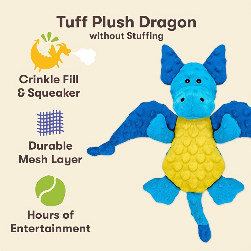flying dragon interactive kids pets no filler crinkle mesh Temu