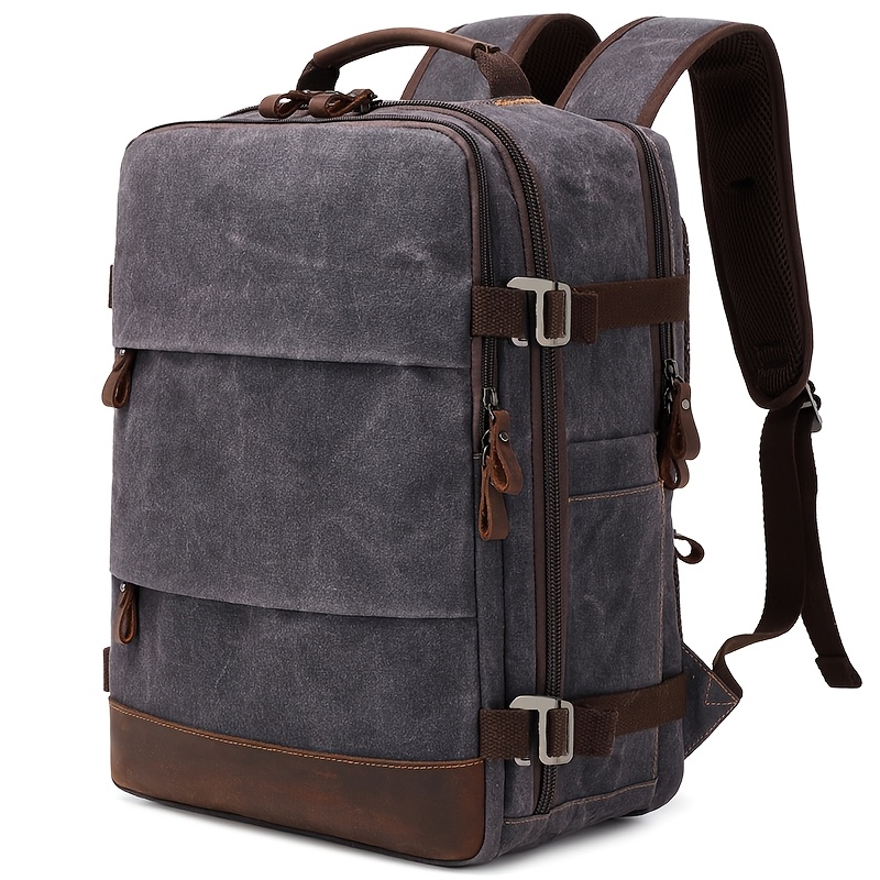 Image of Hiking Backpack, Laptop Backpack With Luggage Straps, Business-style Dual-shoulder Backpack, Fashionable Design With Zipper Compartments, Unisex Backpack For Back-to-
