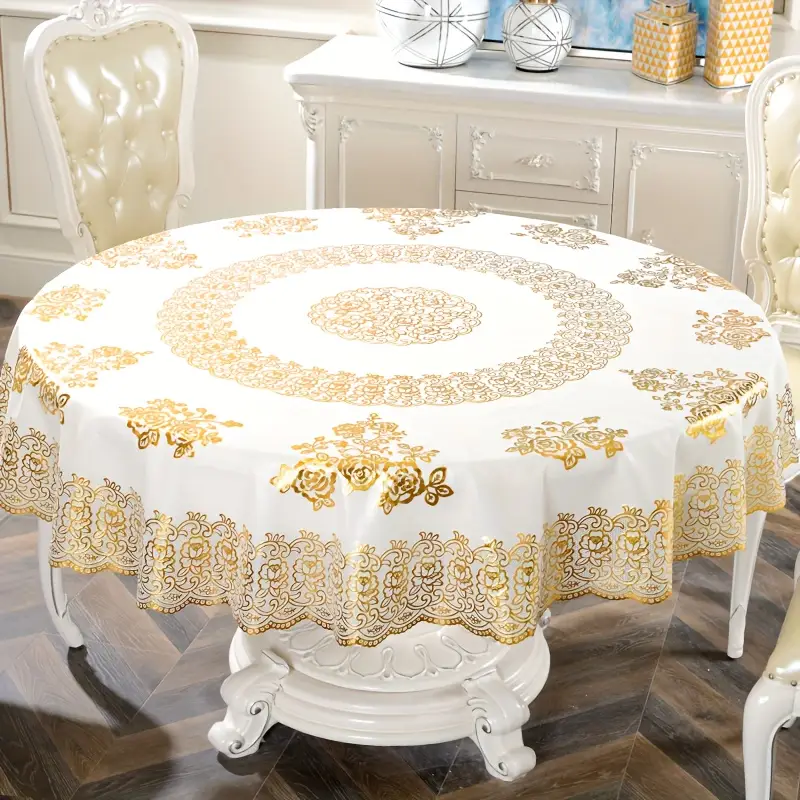 round table tablecloth party decoration home round tablecloth party decoration party supplies festival decoration festival supplies table decoration restaurant decoration vintage floral round tablecloth details 2