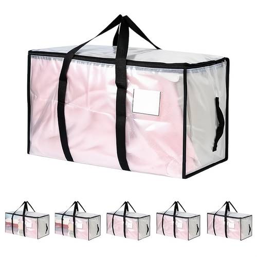 set of 6 large 95l moving bags durable storage bags for clothes and bedding featuring zippers packing bags ideal for relocation and storage
