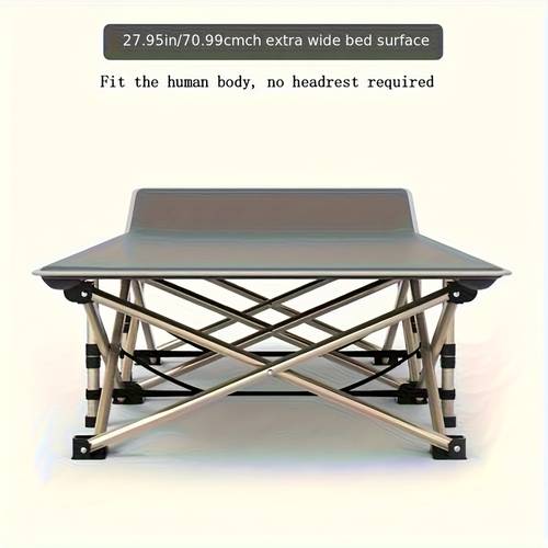 lightweight folding bed office nap companion versatile for camping and beach sleep anywhere with this multi purpose bed features a high strength alloy for stability and anti tip design