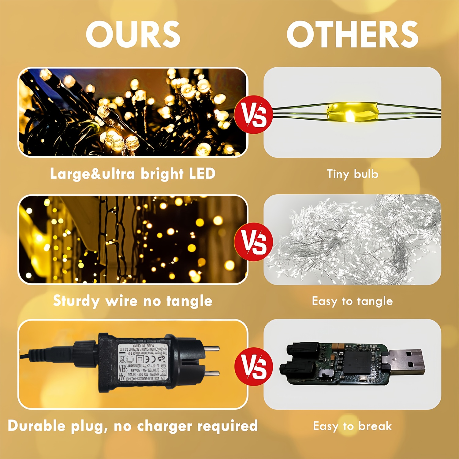 32/22/12m 8-Modus Buitenlichtsnoer met 12 Standen, Plug-in Indoor/Outdoor Zwarte Draadverlichting voor Slaapkamer, Patio, Bruiloft, Feestdagen, Kerstmis, Festieve Verlichting, Decoratieve Verlichting, Duurzame Plastic Lampen