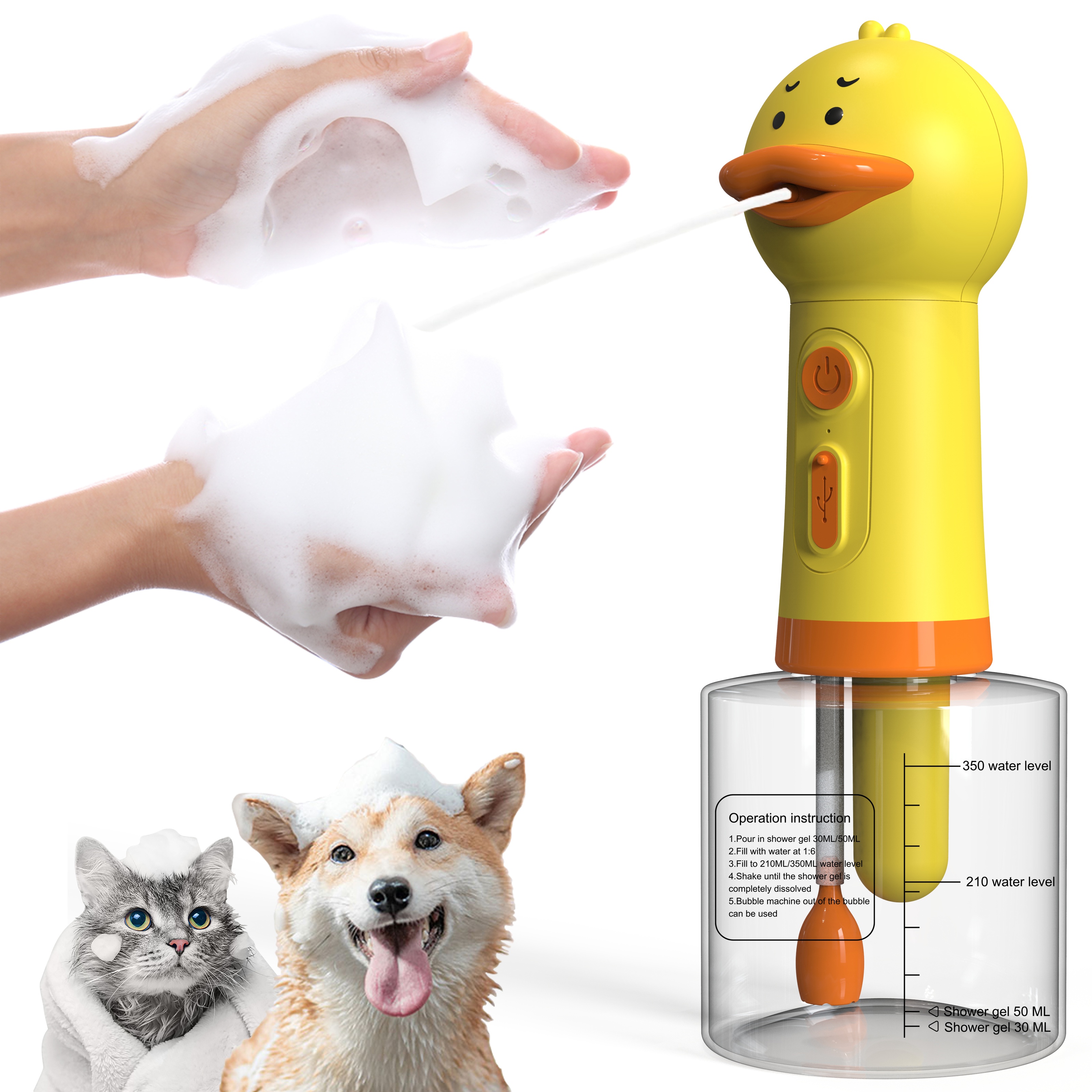 

Foaming Shampoo For Dog Cleaning, Shampoo For Pet, For Washing Apply For Bathtub, Kitchen , Bathroom Cleaning.