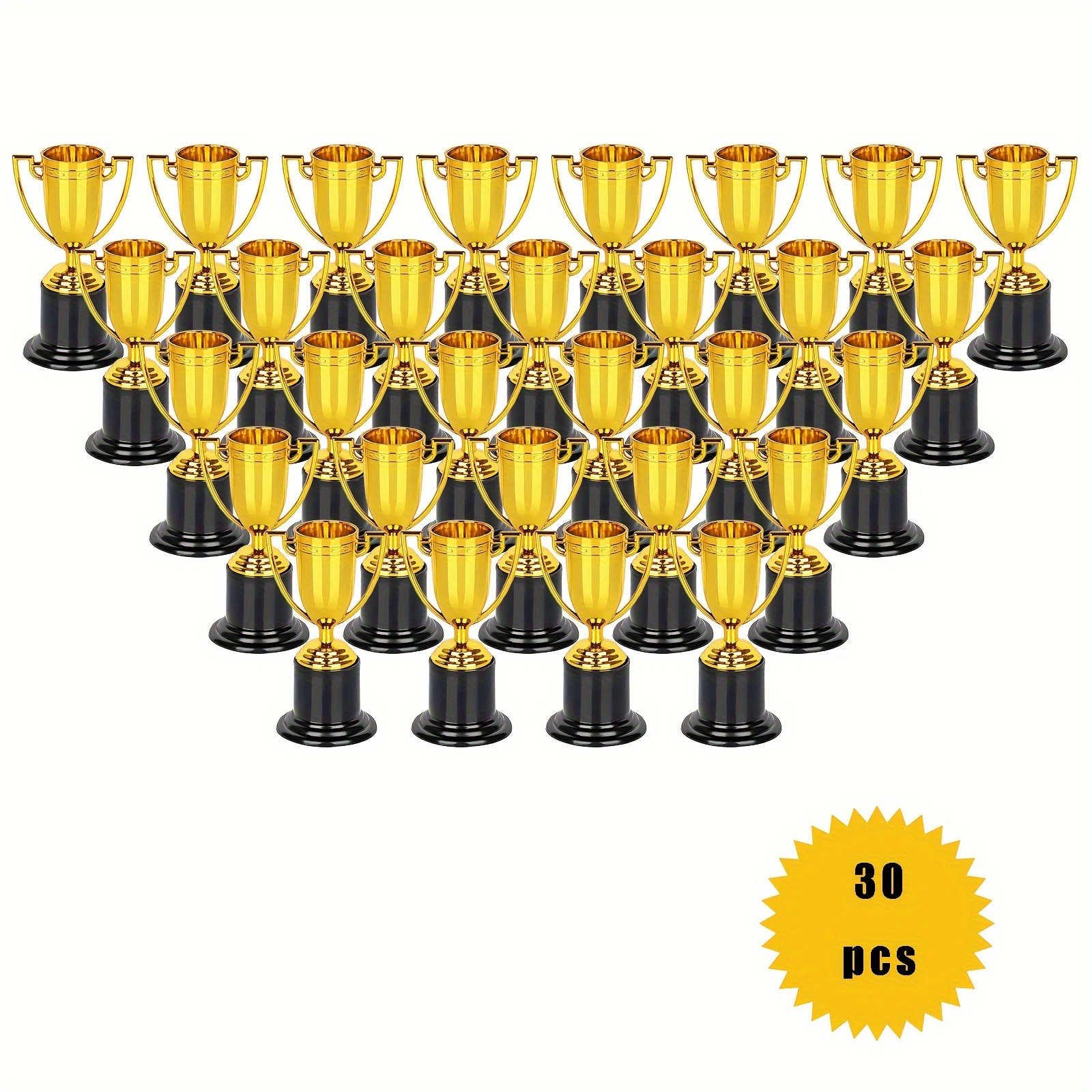 

Miniature Gold Plated Plastic Trophy - 4 Inch Party Gift Award - High Quality, Durable Design - Suitable For Sports, Awards, And Ceremonies