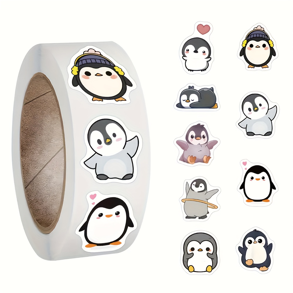 

500pcs/roll Penguin Sticker Thank You Sticker Gift Sealing Decoration Scrapbooking Labels Stationery Stickers