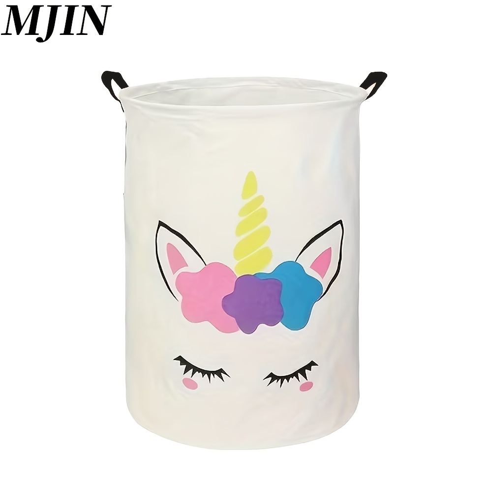 TEMU 1pc Unicorn Storage Basket, Unicorn Laundry Basket, Suitable For Unicorn Room Decorations, Storage Baskets, Gift Baskets, Boxes, Bedrooms,