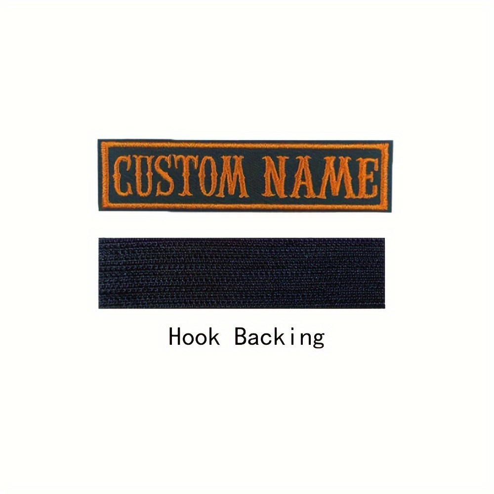 TEMU 1 pieza de parche de personalizado de bordado de 4x1 , apliqué de hierro termoencogible personalizado para ropa y mochilas, de color sólido con