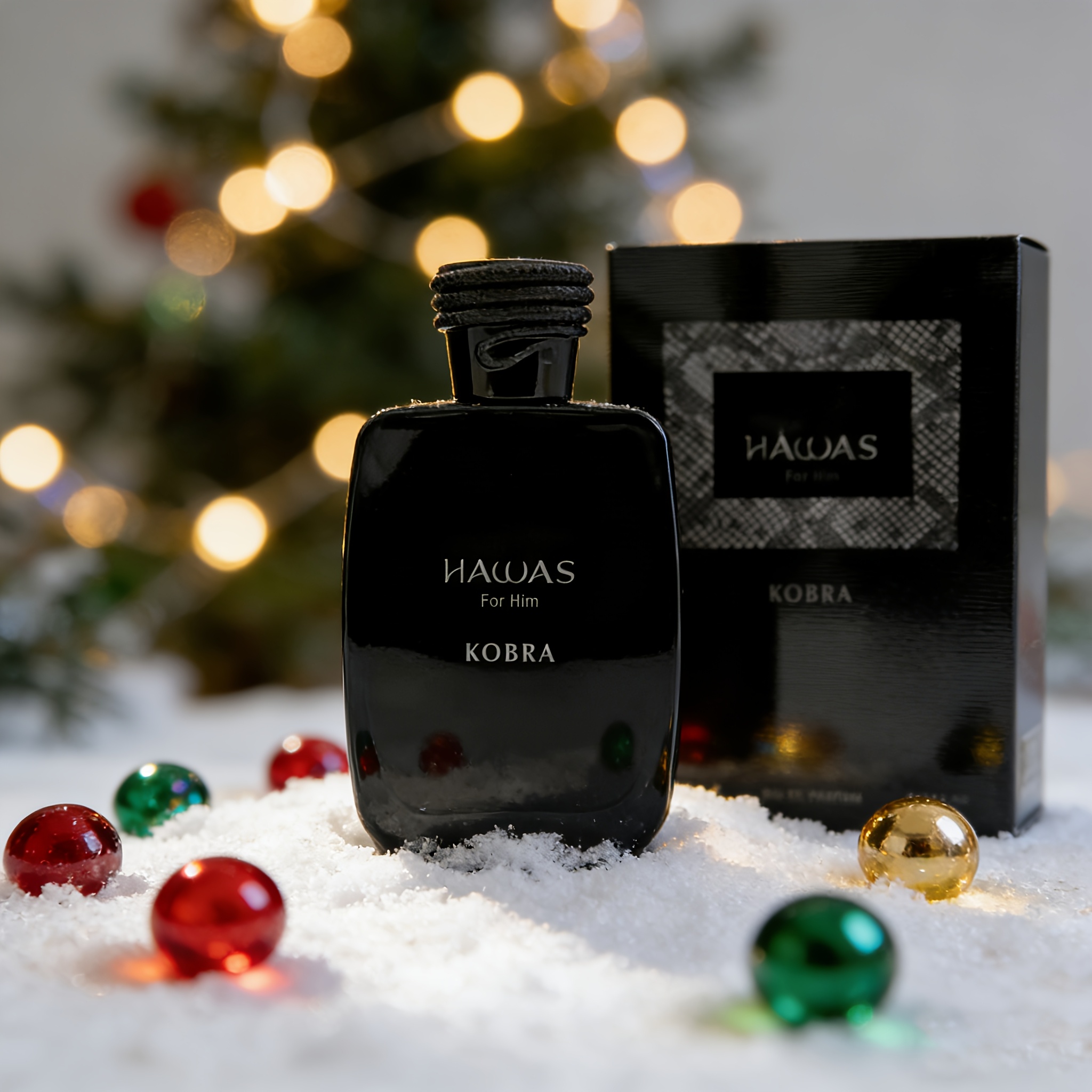 HAWAS KOBRA Parfum pour Hommes - Fragrance Persistante à Base d'Herbes et de Bois, Cologne de Niche Luxueuse et Sans Alcool, Idéal pour Hommes, Cadeau de Vacances Parfait, Capacité de 3,4 fl.oz, Parfum Beige Clair