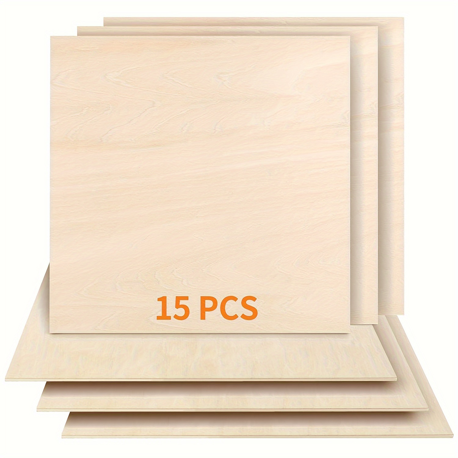 

15 Pcs 3mm Plywood 1/8" X11.8"x 11.8" Plywood Board For Laser Cutting Engraving Wood Burning Diy 300 X300 X3mm Birch Sheet