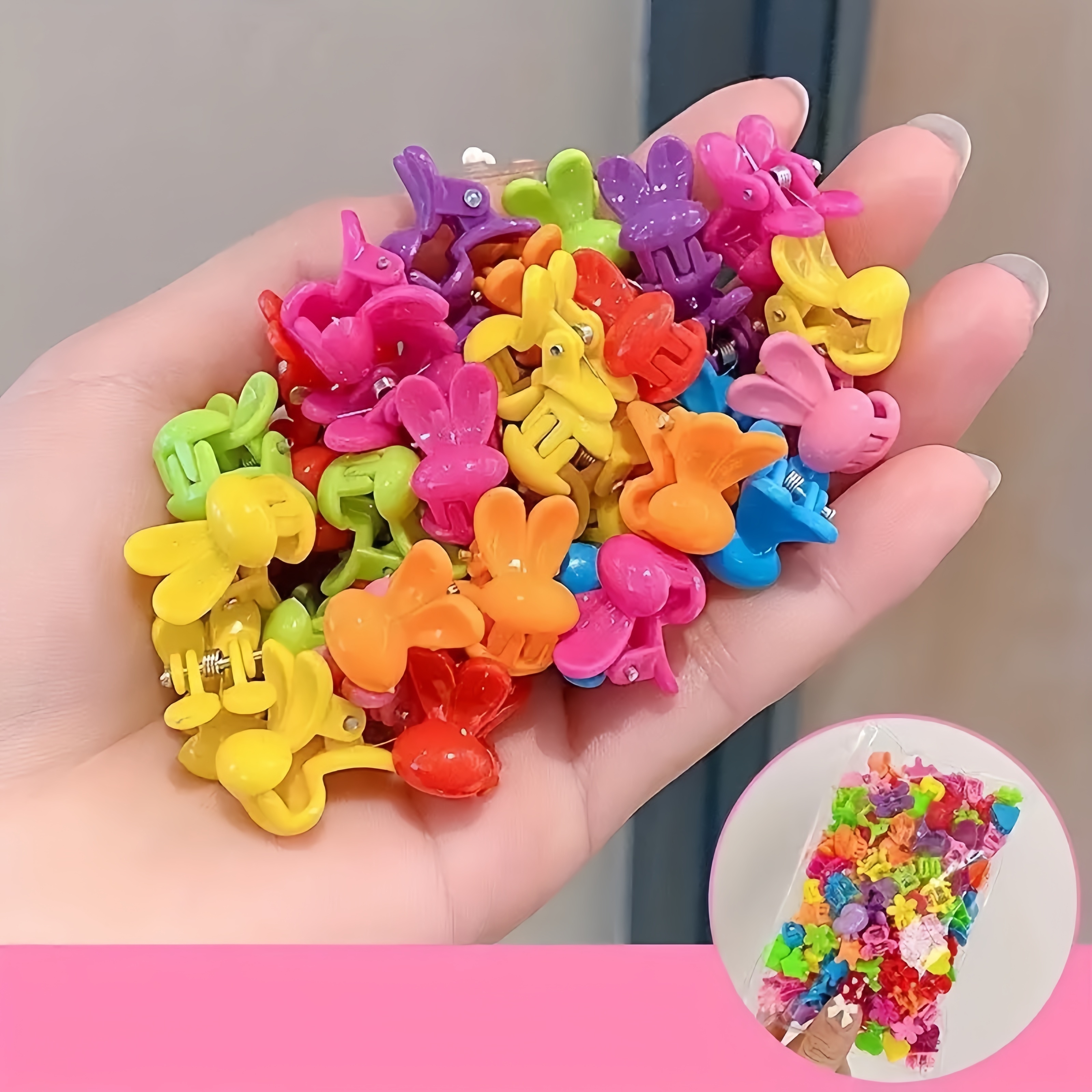 30/50/100pcs Cute Princess Hair Clip Set Mini Cute, Sweet, Durable Hair Accessories, Easy to Use Design and Comfortable to Wear, Can Be Used in Various Festivals