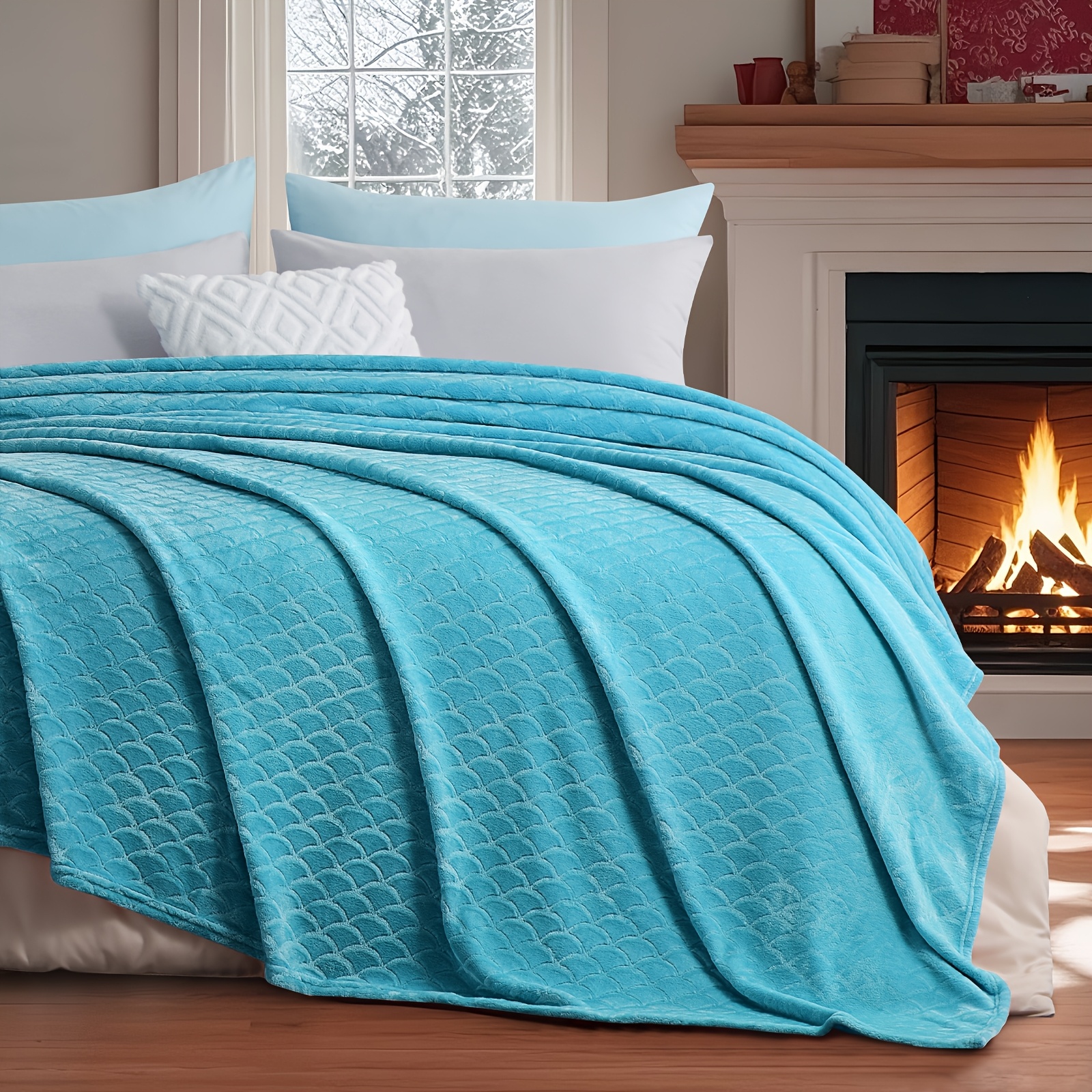Image of Cozy Cuddle Blanket - Soft And Durable Couch Blanket, 130*150cm - Warm Fleece Throw Blanket For , Lightweight Sofa Cover, Fabric - With Elegant Edging Tape - Hotel Quality