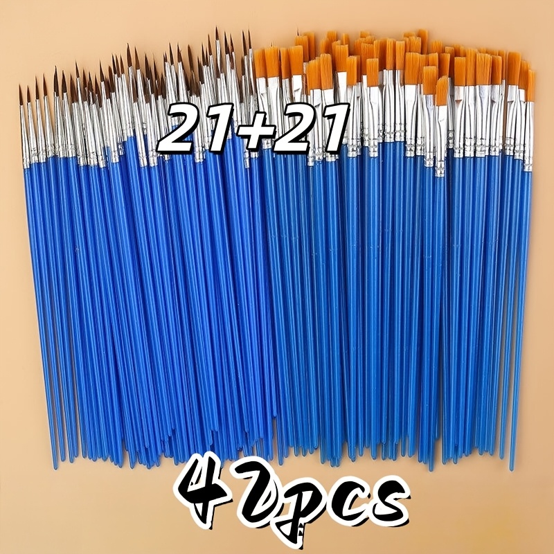 TEMU 42pcs Pinceau de contour, Gouache, Peinture à l'huile, Pinceau fin peint à , Aquarelle, Peinture traditionnelle chinoise