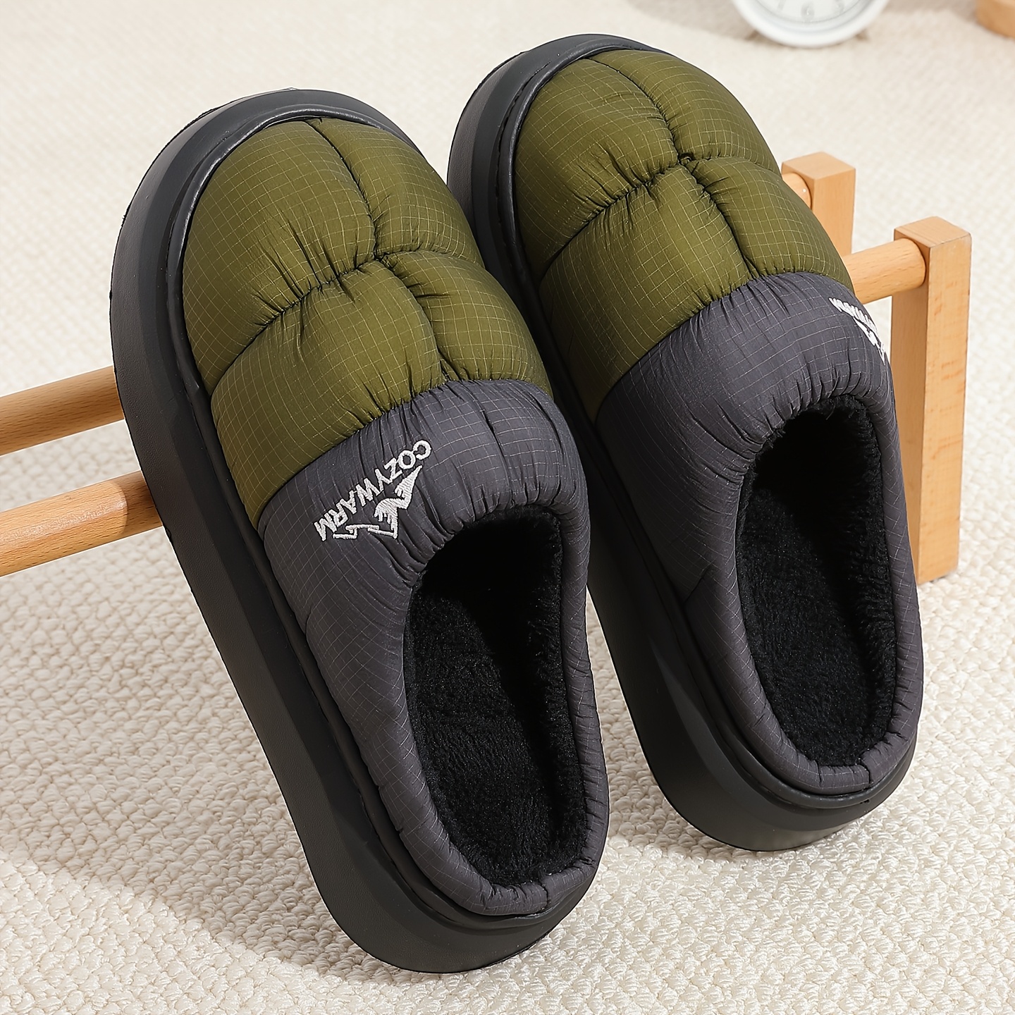 TEMU Pantofole da casa da , pantofole da interno antiscivolo stile , pantofole casual in peluche, suola in EVA, disponibili in colori, essenziali per