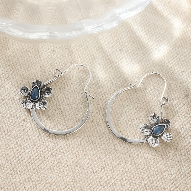 Ethnic Retro Flower Copper Earrings, Perfect Gift for Her
