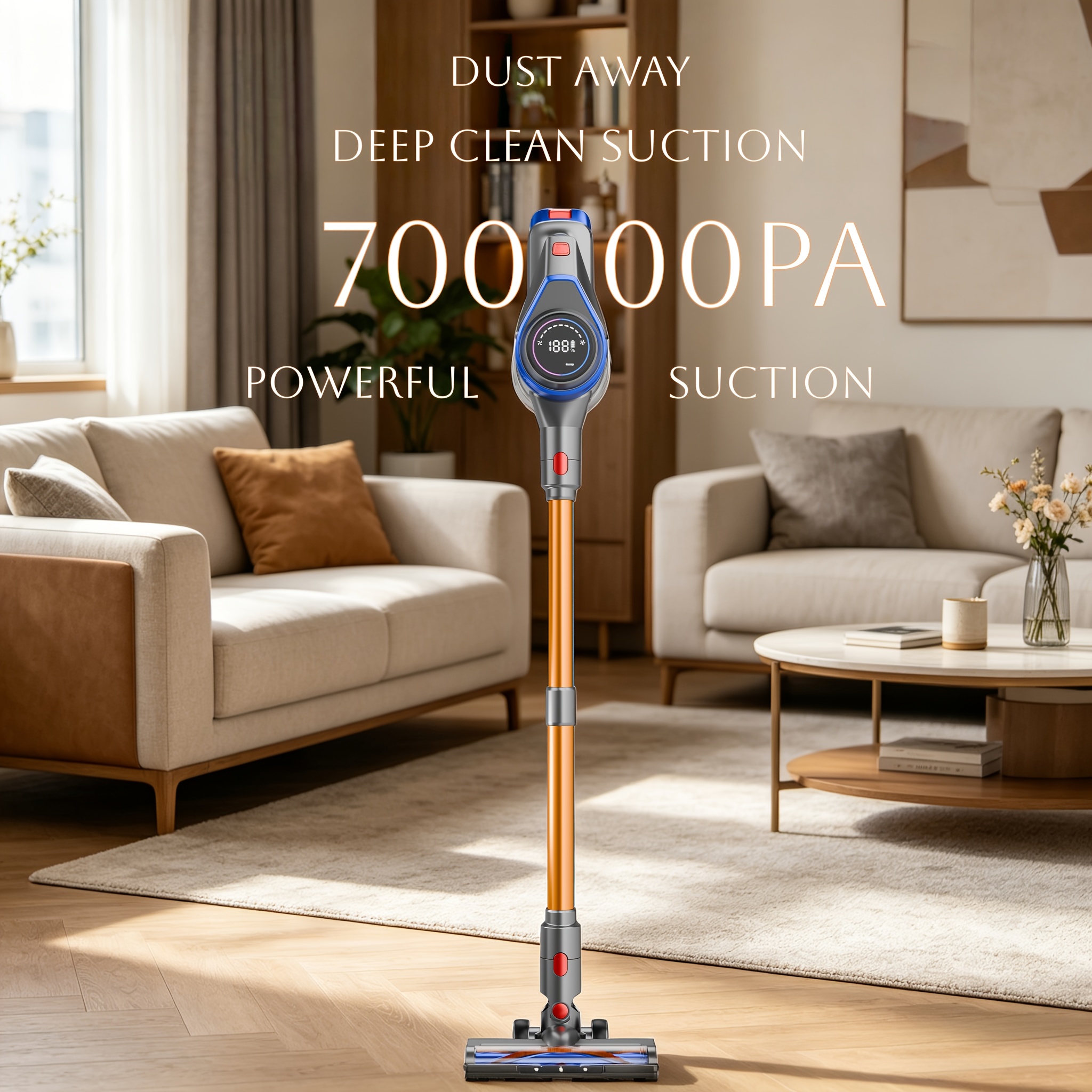 Image of 2026 New Cleaner With 2000mah Removable Rechargeable Batteryrechargeable, Telescopic Rod, With Front Led Light Beads, With Anti- Brushwith Multiple Accessories For Carpet, Floor, Pet Hair