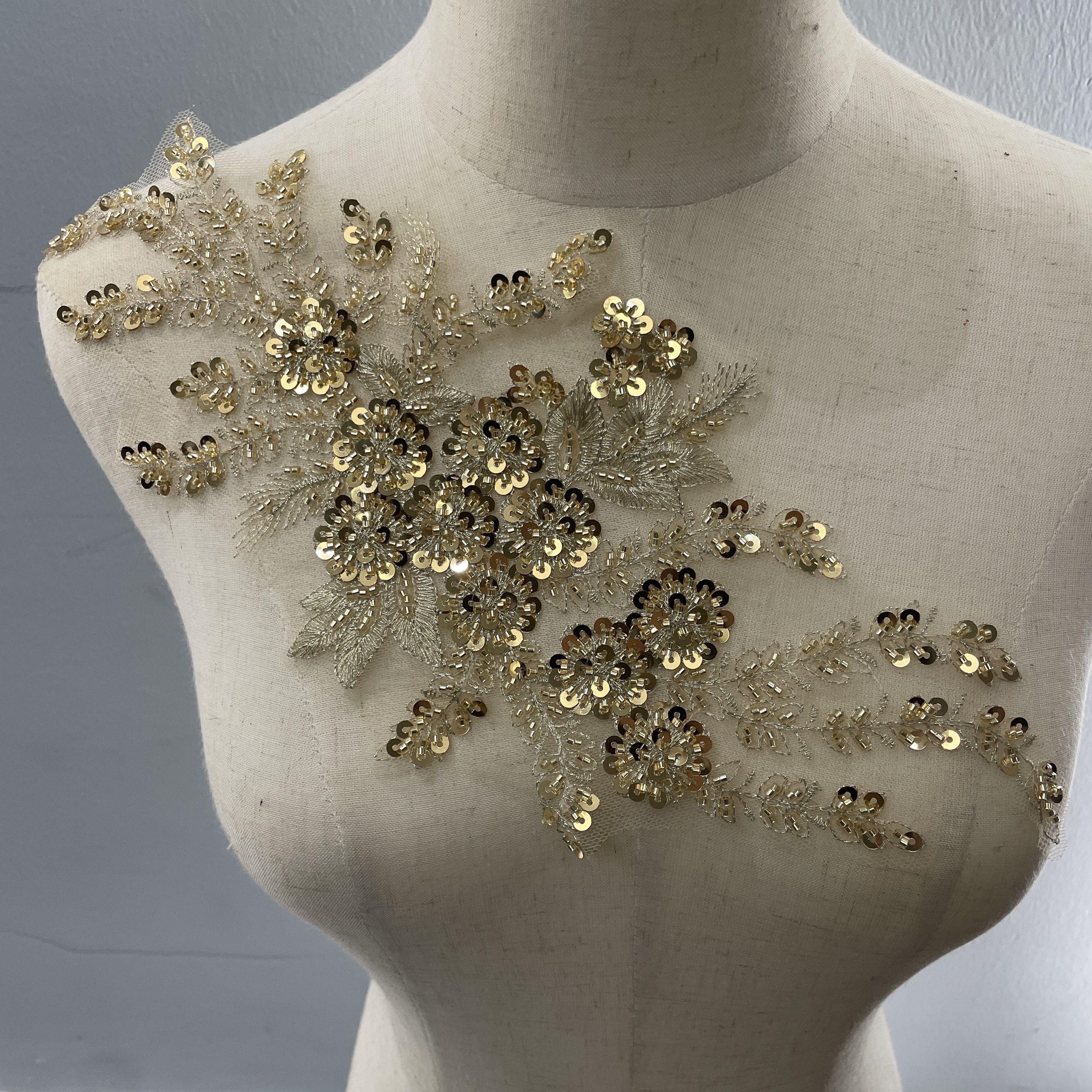 Embroidered Sequined Flowers