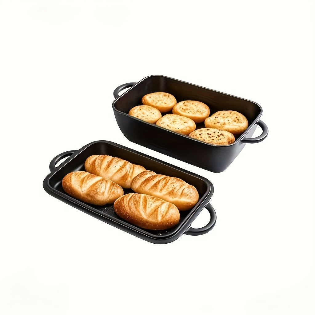 large cast iron bread loaf pan non stick heavy duty oval Temu Mexico