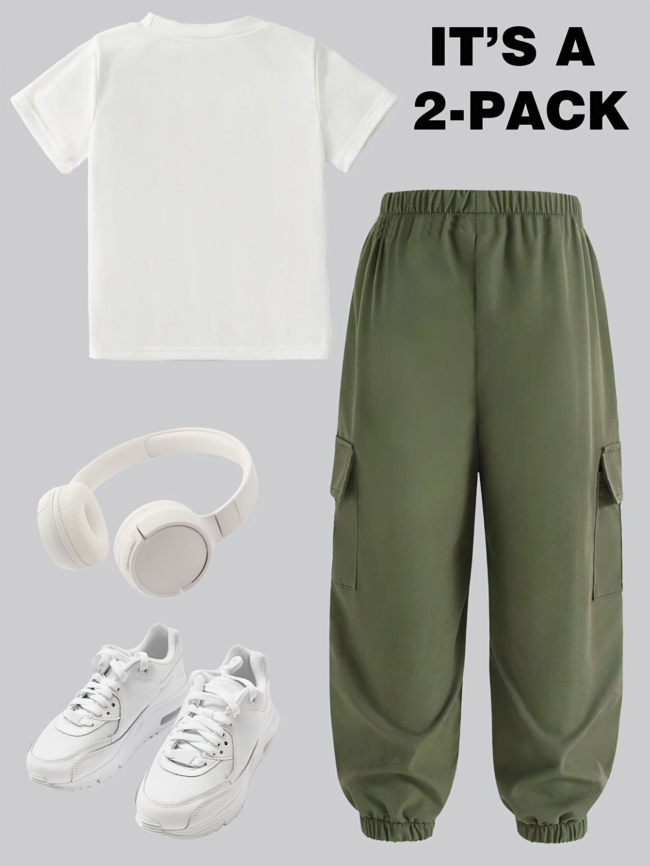 conjunto piezas: camiseta casual cuello pantalones Temu Mexico