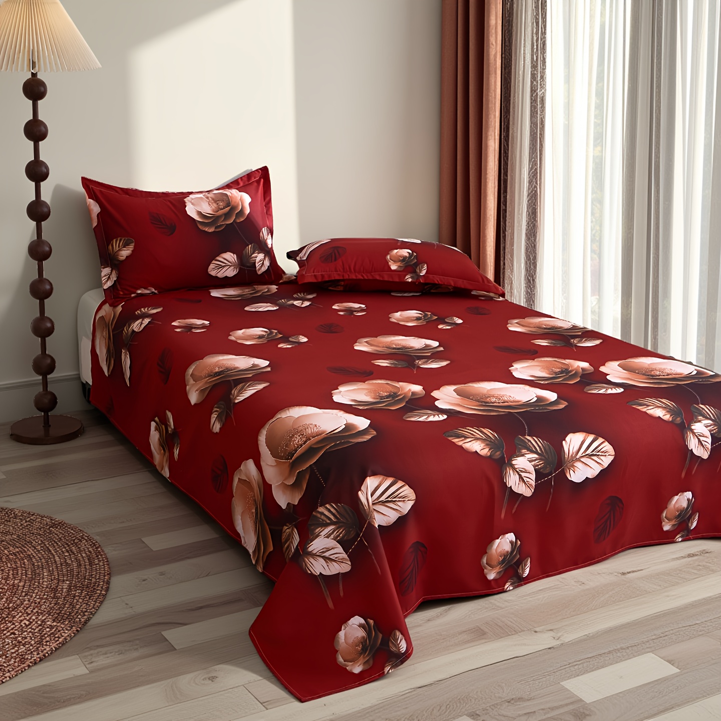 TEMU 1pc New Versatile Printed Single Bed Sheet (excluding Pillowcase)