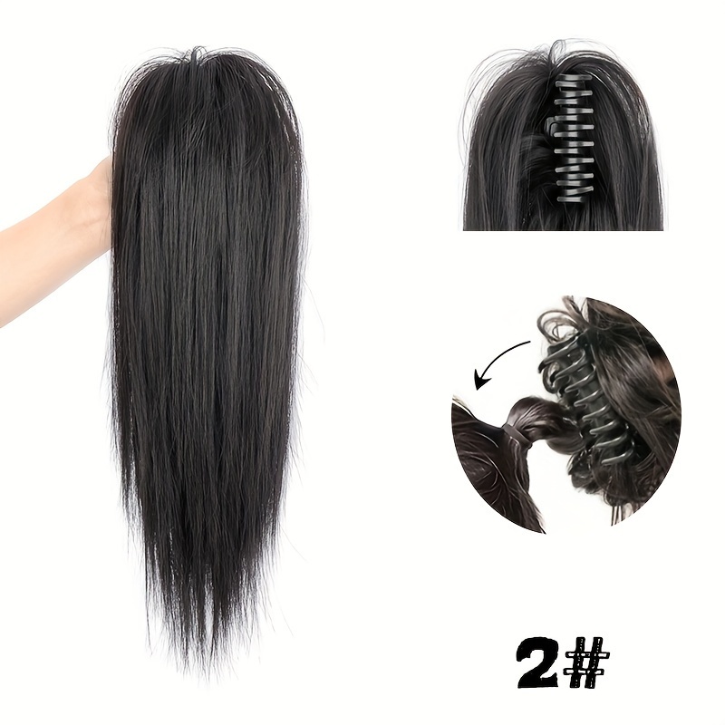 Messy Bun Hair Piece Tousled Updo Short Ponytail Hair Claw Clip On Hair Pieces For Women