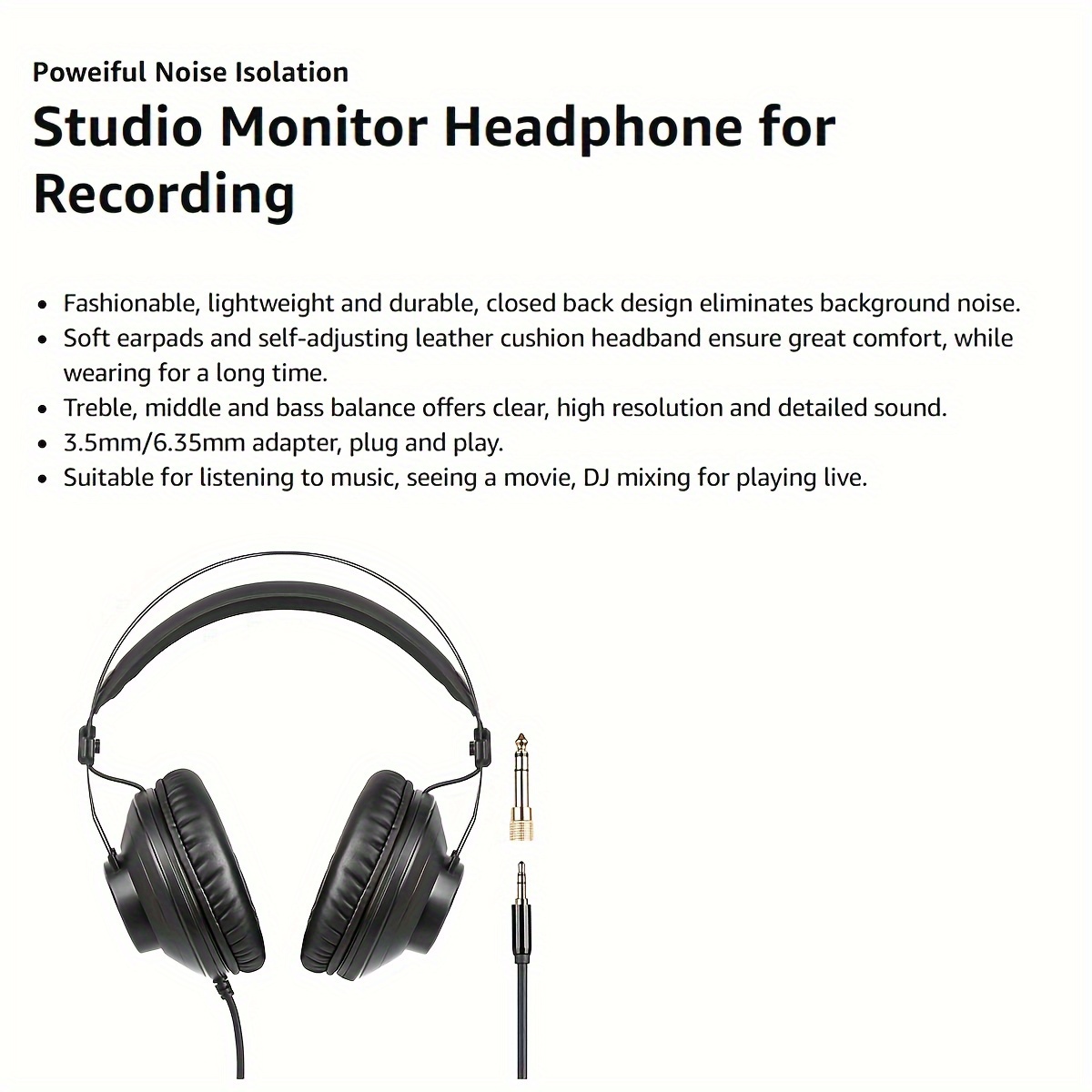 Ah02 Studio Headphones Monitor Headphone Recording - Temu