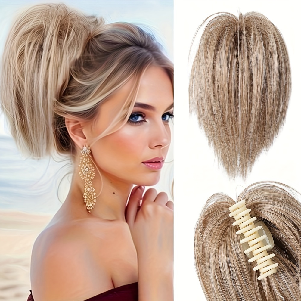 

Messy Bun Hair Piece Claw Clip Hair Bun Wavy Curly Chignon Hair Bun Extensions Tousled Updo Hair Buns Claw Clip Ponytail Hairpieces Hair Scrunchie With Clip For Women