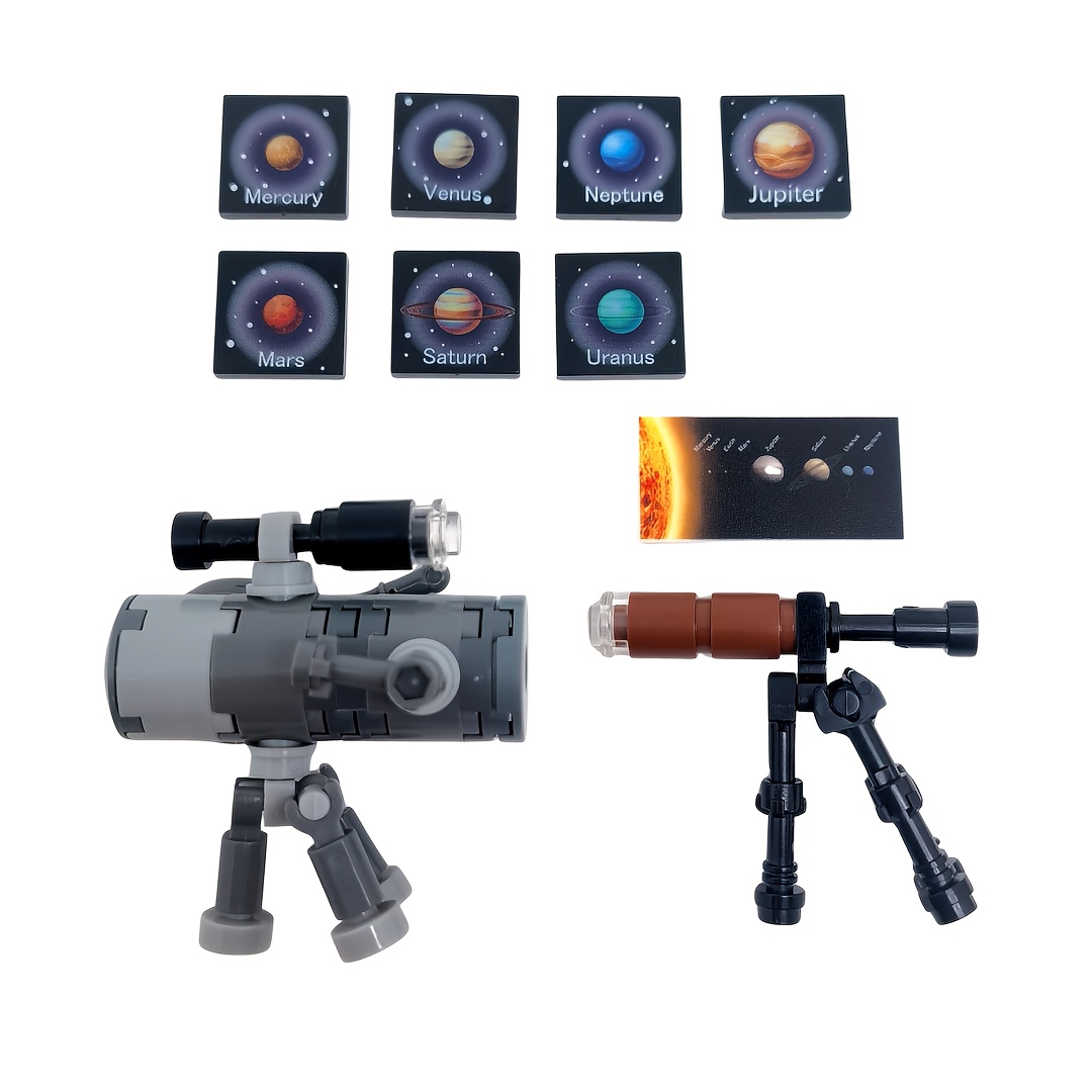 Space Exploration Building Blocks Set - Includes Telescopes, Bricks - Creative Diy Toy For Kids & Astronomy Enthusiasts, Perfect Christmas Gift/classroom Rewards