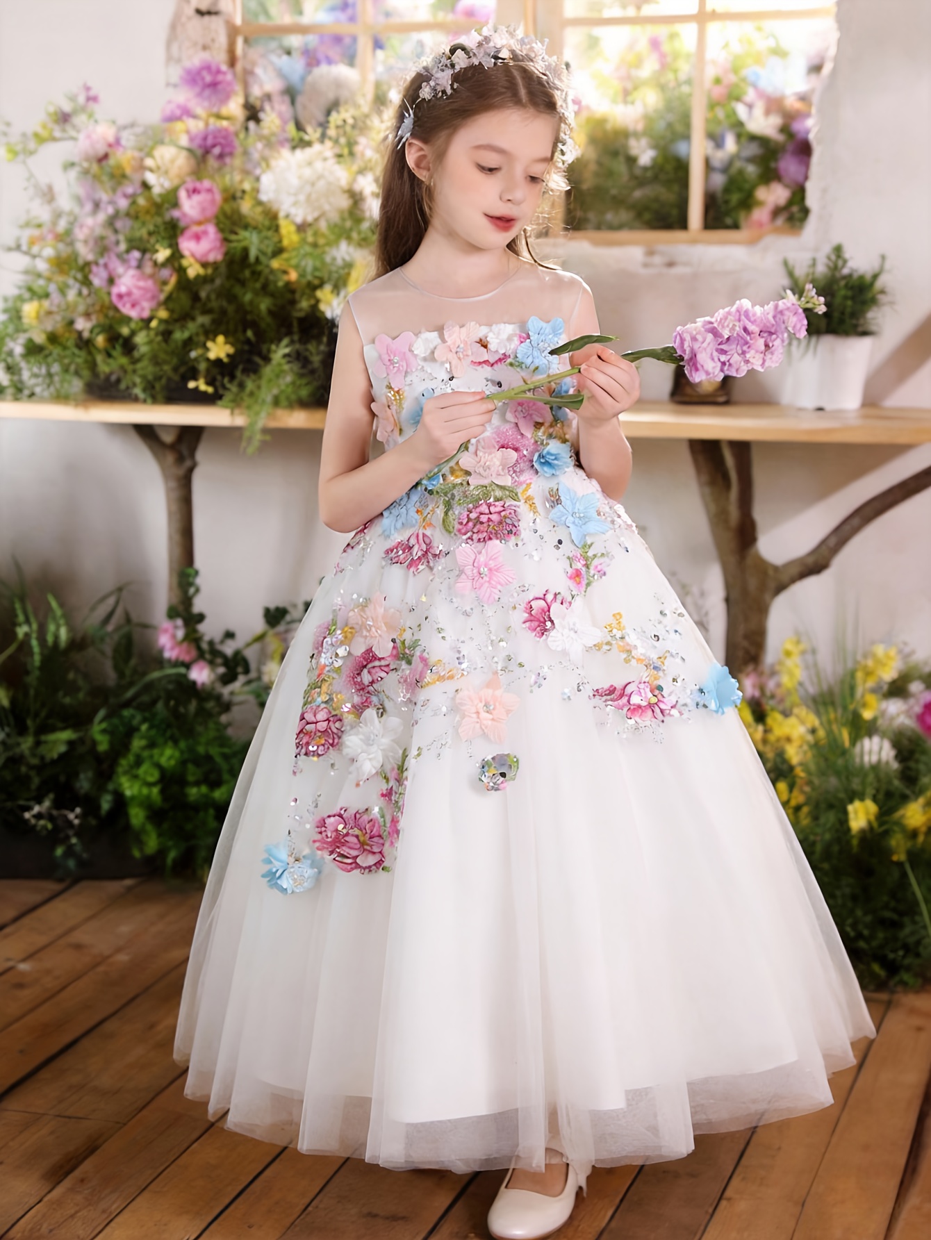sachin and babi light blue dress Flower Girls Dress Wedding Satin Dresses Princess Birthday Party Elegant  Ball Gown Girls Prom Dress