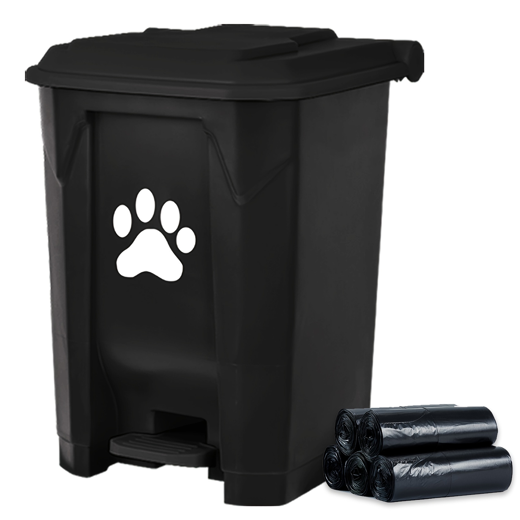 

Dog Waste Dispenser With Lid - Odor-sealing Outdoor Pet Poop Bin, Includes Removable Inner Bucket & Waste Bags For Yard And Home