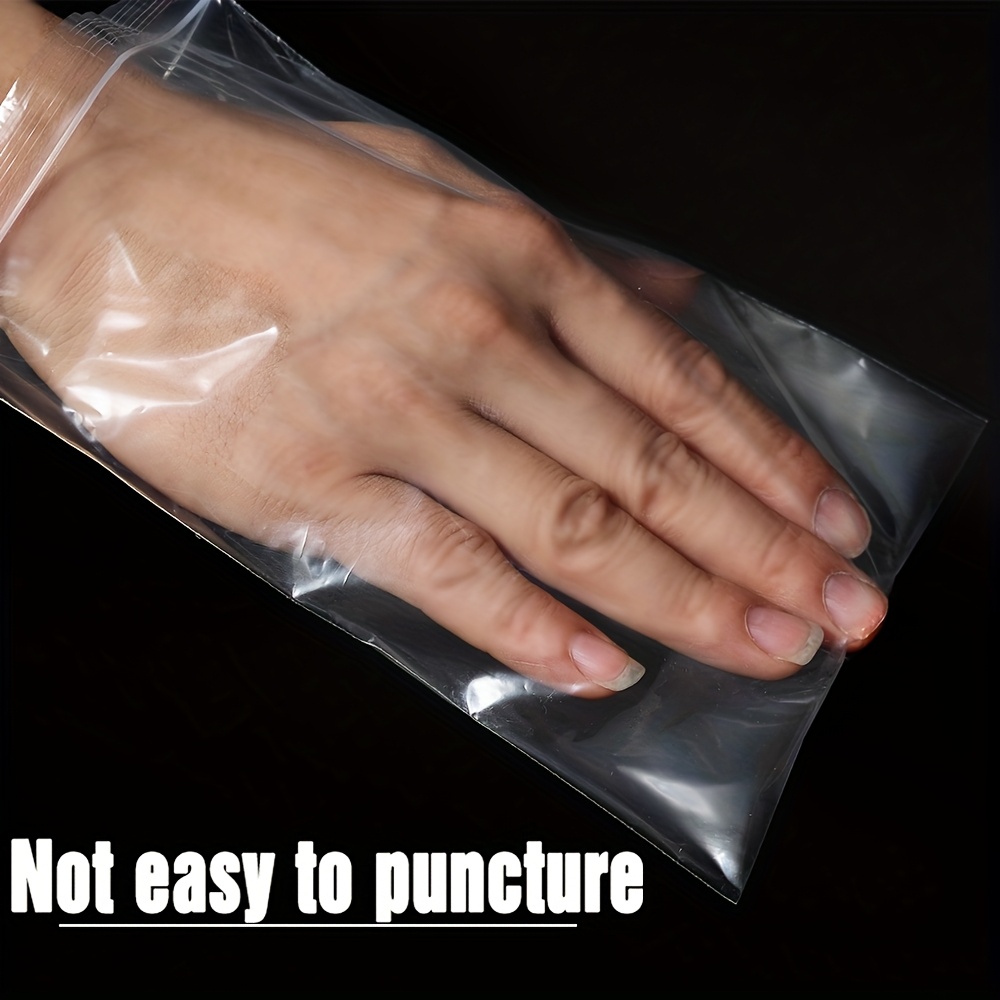 500pcs Plastic Packaging Bags with Reusable Sealed Closures