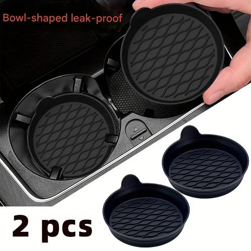 car silicone coaster car universal round car storage slot anti slip mat water cup base mat