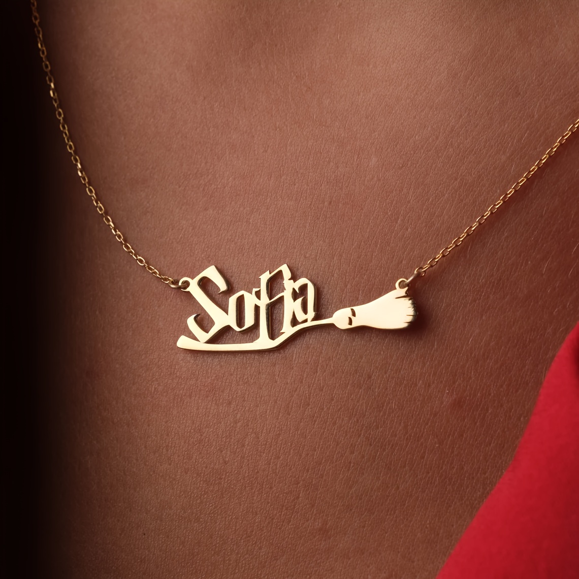 

1pc Pendant Necklace, Personalized Steel Jewelry, 18k For Women, For , For Halloween