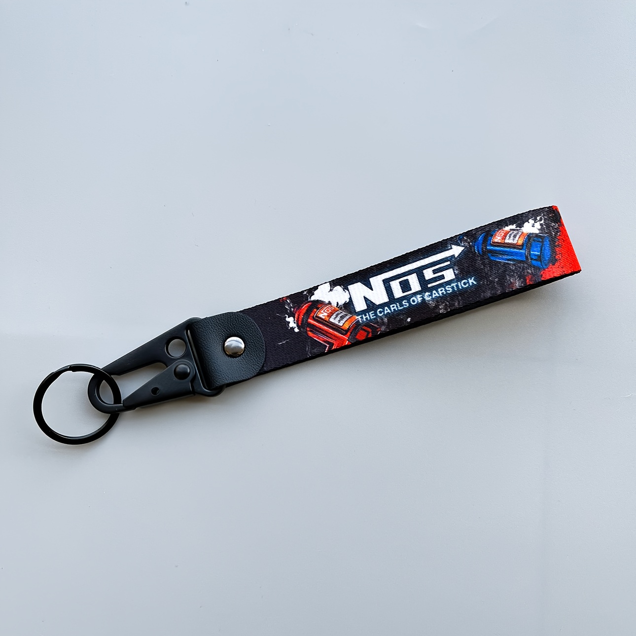 Nos Nitrogen Cylinder Accelerated Double-sided Printing Key Chain, Motorcycle Key Anti-loss Beak Car Key Chain