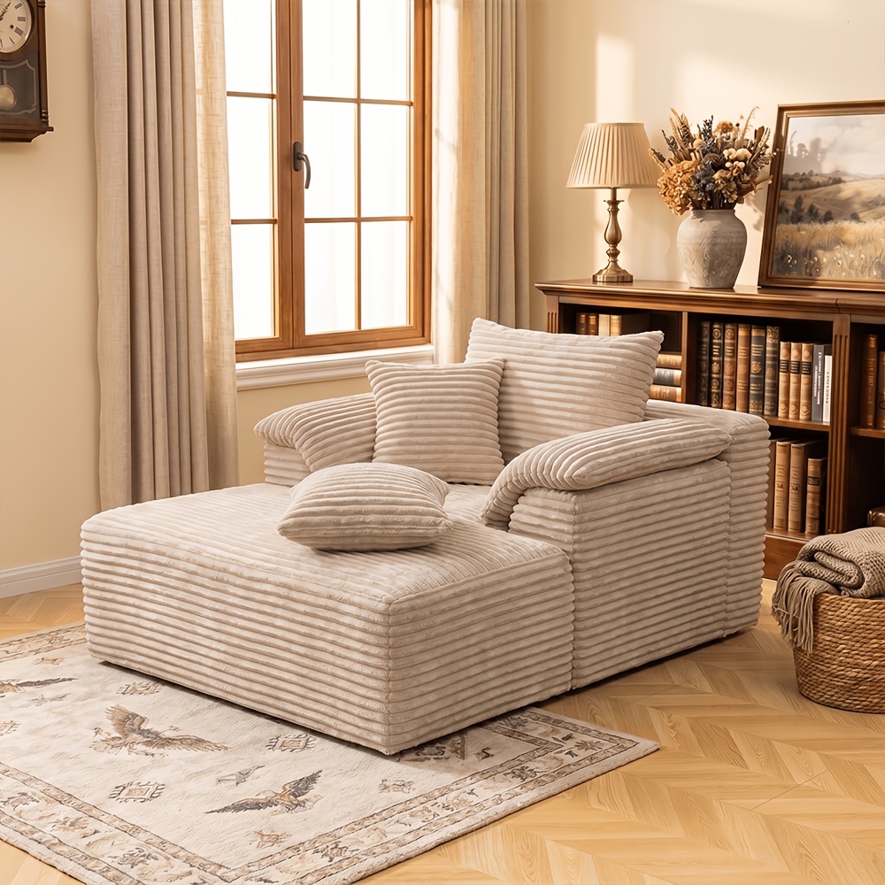 Image of High Memory Foam Boneless Sofa, Corduroy Soft And Skin-friendly, Integrated Design Does Not After Sitting For A Long Time, A Relaxation Artifact Suitable For Living Rooms And Bedrooms