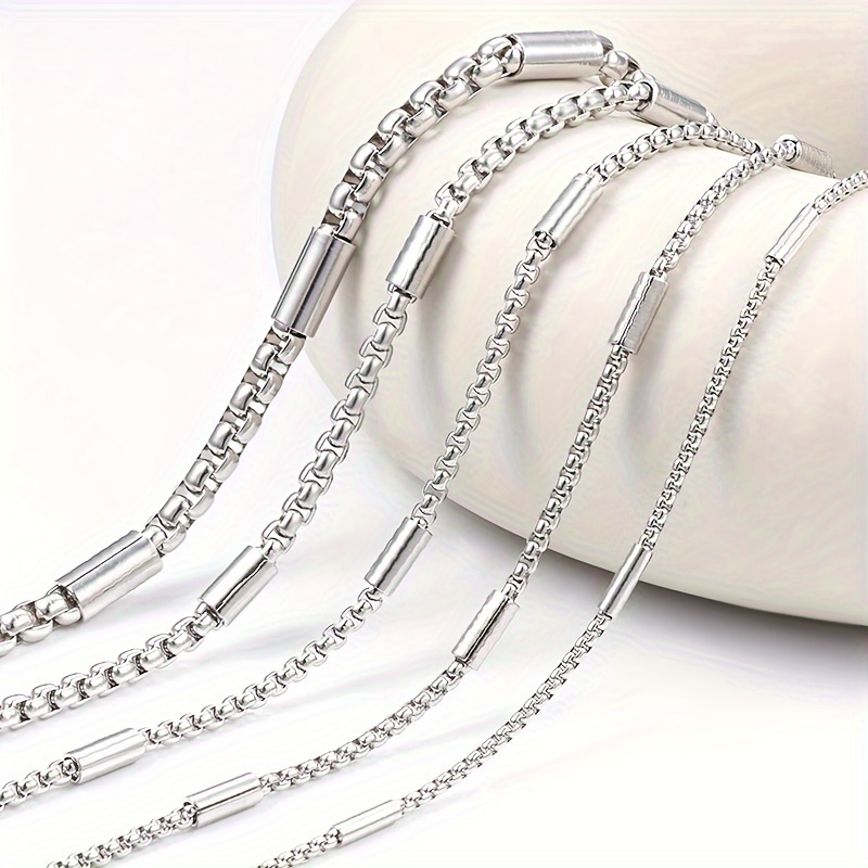 

1pc Men's Stainless Steel Chain Necklace, Necklace Jewelry Gift For Men