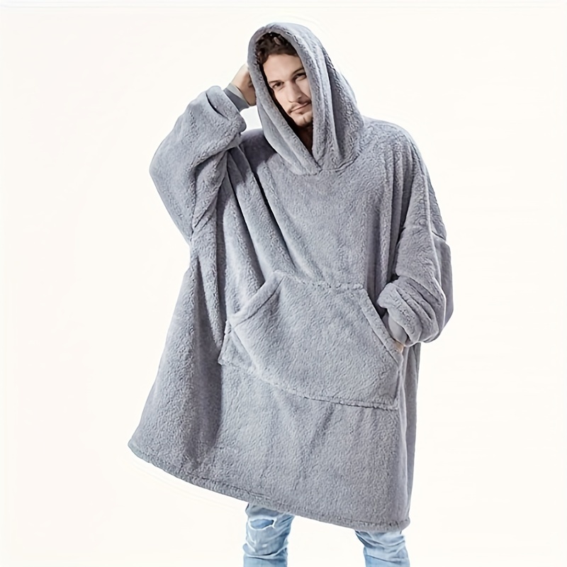 TEMU A New Autumn/winter Unisex Couple's Loungewear Set Featuring A Comfortable, Loose-fitting Double-sided Hoodie That As A Thickened Wearable